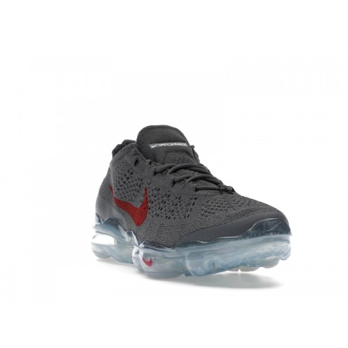 Nike Air VaporMax 2023 Flyknit Dark Grey Gym Red - мужская сетка размеров