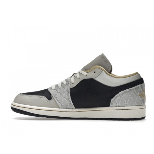 Кроссы Jordan 1 Low Beaded Swoosh - мужская сетка размеров
