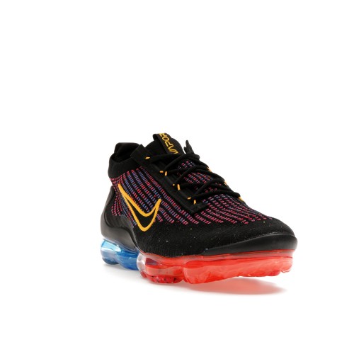 Кроссы Nike Air VaporMax 2021 FK Black Photo Blue Crimson Gold - мужская сетка размеров