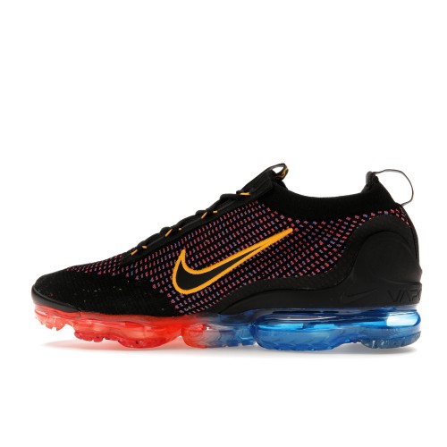 Кроссы Nike Air VaporMax 2021 FK Black Photo Blue Crimson Gold - мужская сетка размеров