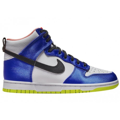 Кроссы Nike Dunk High Blue Satin (W) - женская сетка размеров