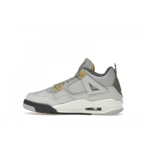 Кроссы Jordan 4 Retro SE Craft Photon Dust (GS) - подростковая сетка размеров