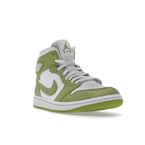 Кроссы Jordan 1 Mid Green Python (W) - женская сетка размеров