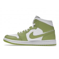 Женские Jordan 1 Mid Green Python (W)