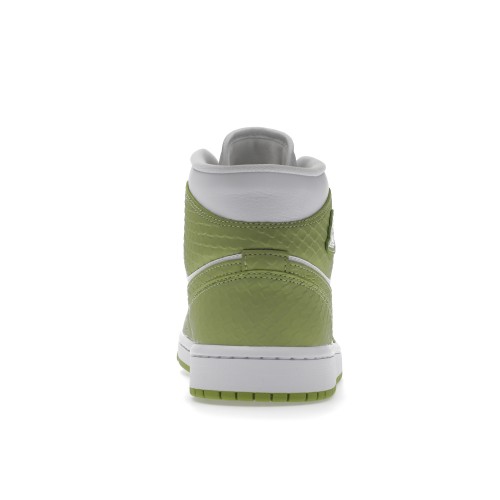 Кроссы Jordan 1 Mid Green Python (W) - женская сетка размеров