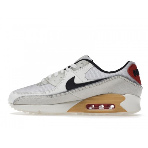 Кроссы Nike Air Max 90 SE Swoosh Fiber White - мужская сетка размеров