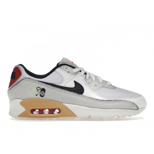 Кроссы Nike Air Max 90 SE Swoosh Fiber White - мужская сетка размеров