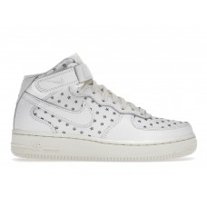 Женские кроссовки Nike Air Force 1 Mid Cut Out Stars Summit White (W)