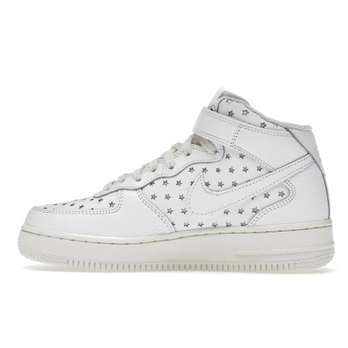 Кроссы Nike Air Force 1 Mid Cut Out Stars Summit White (W) - женская сетка размеров