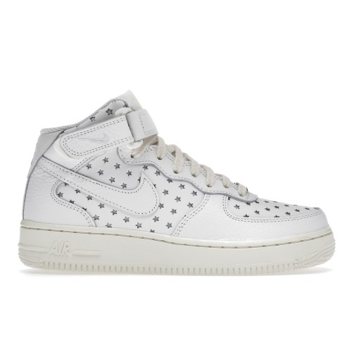 Кроссы Nike Air Force 1 Mid Cut Out Stars Summit White (W) - женская сетка размеров