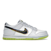 Подростковые кроссовки Nike Dunk Low 3D Swoosh Grey (GS)