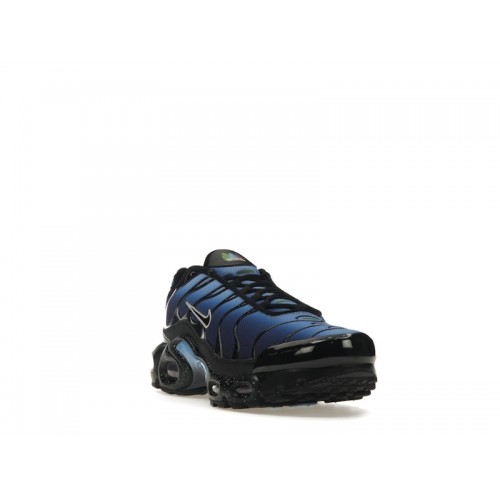 Кроссы Nike Air Max Plus Black University Blue Chlorophyll Light Bordeaux (GS) - подростковая сетка размеров