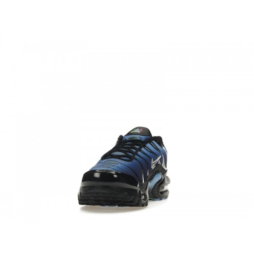 Кроссы Nike Air Max Plus Black University Blue Chlorophyll Light Bordeaux (GS) - подростковая сетка размеров