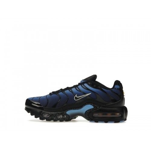 Кроссы Nike Air Max Plus Black University Blue Chlorophyll Light Bordeaux (GS) - подростковая сетка размеров