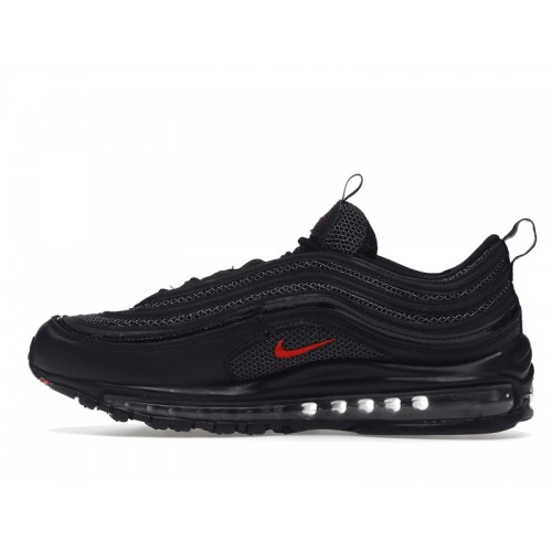 Кроссы Nike Air Max 97 Black University Red (2022) - мужская сетка размеров