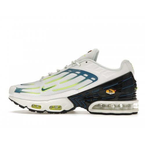 Кроссы Nike Air Max Plus 3 White Marina Volt Black - мужская сетка размеров