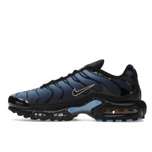 Кроссы Nike Air Max Plus Black University Blue - мужская сетка размеров