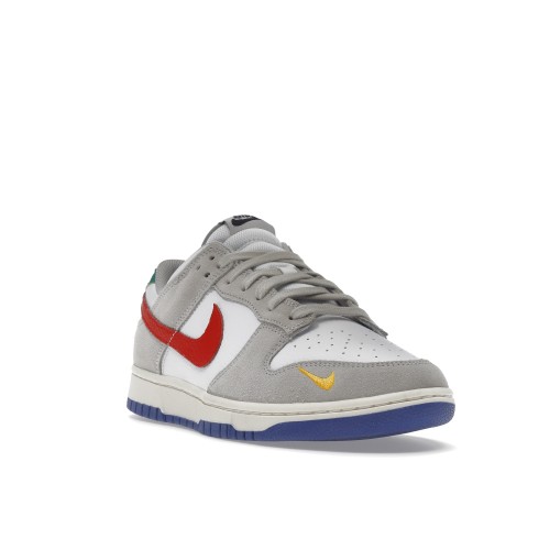 Кроссы Nike Dunk Low Light Iron Ore Red Blue - мужская сетка размеров