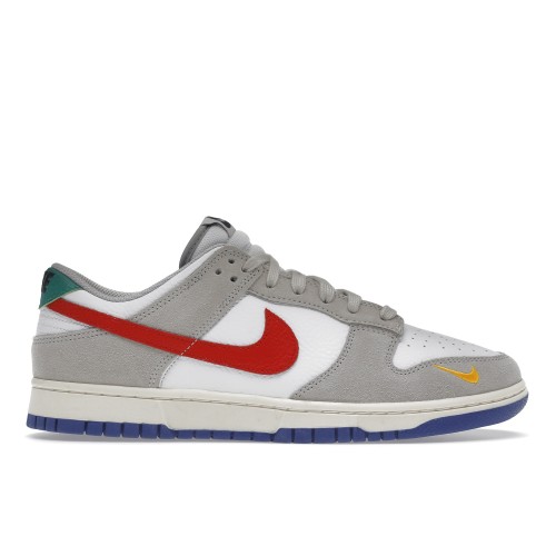 Кроссы Nike Dunk Low Light Iron Ore Red Blue - мужская сетка размеров