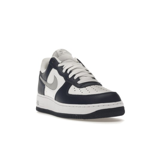 Кроссы Nike Air Force 1 Low White Navy Grey - мужская сетка размеров