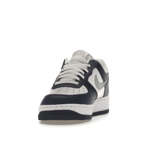 Кроссы Nike Air Force 1 Low White Navy Grey - мужская сетка размеров