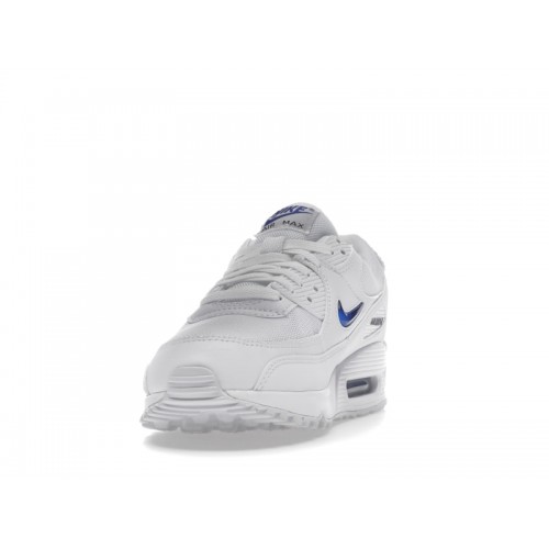 Кроссы Nike Air Max 90 Jewel White Royal - мужская сетка размеров