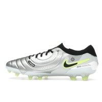 Nike Tiempo Legend 10 Elite FG Metallic Silver Volt Black