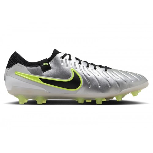 Nike Tiempo Legend 10 Elite AG-Pro Metallic Silver Volt Black - мужская сетка размеров