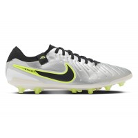 Nike Tiempo Legend 10 Pro AG Metallic Silver Volt Black