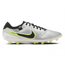 Nike Tiempo Legend 10 Pro AG Metallic Silver Volt Black