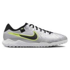 Nike Tiempo Legend 10 Pro TF Metallic Silver Volt Black