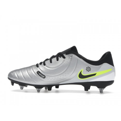 Nike Tiempo Legend 10 Academy SG-Pro AC Metallic Silver Volt Black - мужская сетка размеров