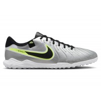Nike Tiempo Legend 10 Academy TF Metallic Silver Volt Black