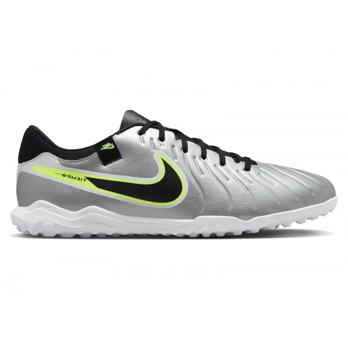 Nike Tiempo Legend 10 Academy TF Metallic Silver Volt Black - мужская сетка размеров