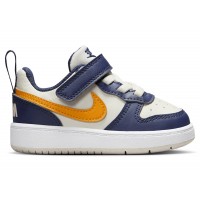 Кроссовки для малыша Nike Court Borough Low Recraft Light Orewood Brown Midnight Navy White Orange Peel (TD)