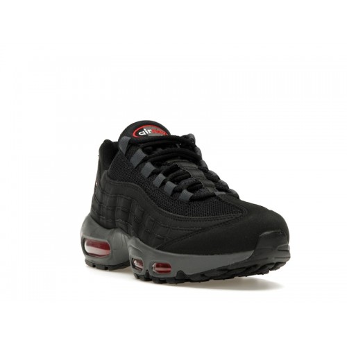 Кроссы Nike Air Max 95 Black University Red - мужская сетка размеров