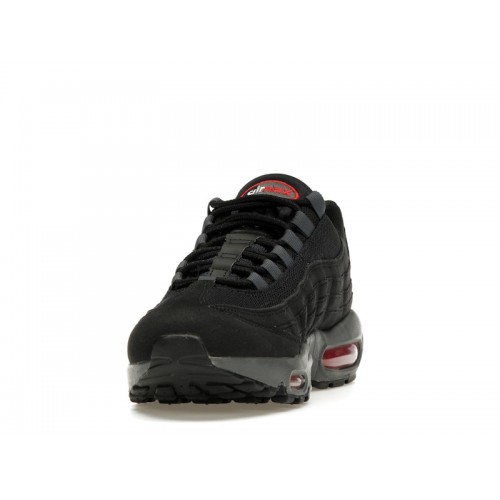 Кроссы Nike Air Max 95 Black University Red - мужская сетка размеров