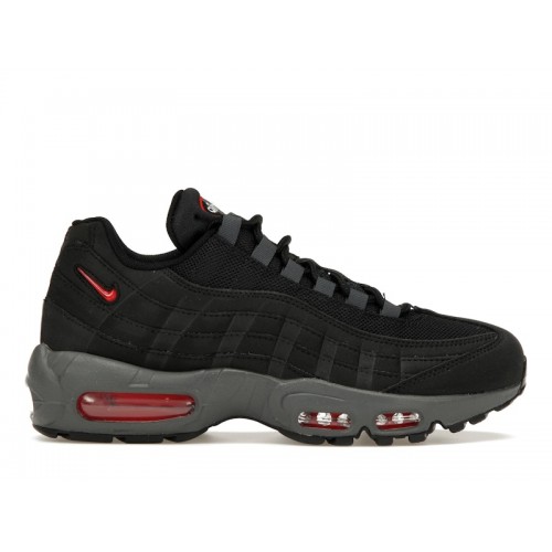 Кроссы Nike Air Max 95 Black University Red - мужская сетка размеров