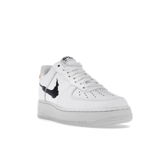Кроссы Nike Air Force 1 Low 07 Glitch Swoosh White Orange - мужская сетка размеров
