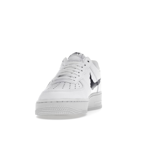 Кроссы Nike Air Force 1 Low 07 Glitch Swoosh White Orange - мужская сетка размеров
