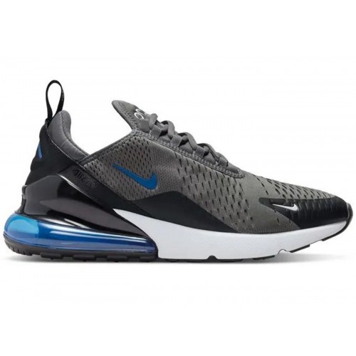 Кроссы Nike Air Max 270 Iron Grey Game Royal - мужская сетка размеров