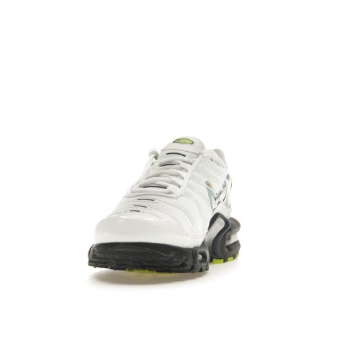 Кроссы Nike Air Max Plus 3D Swoosh White Volt Football Grey Blackened Blue - мужская сетка размеров