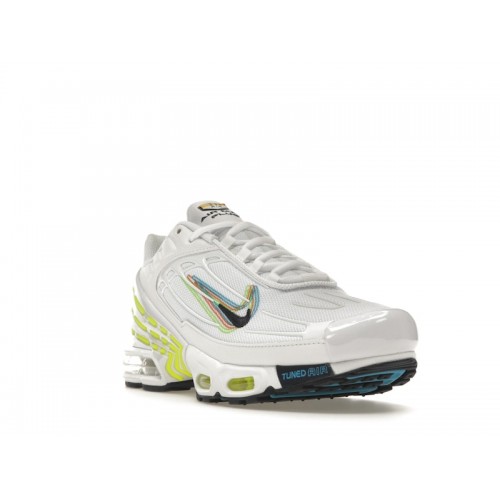 Кроссы Nike Air Max Plus 3 3D Swoosh White Volt - мужская сетка размеров