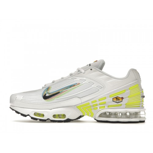 Кроссы Nike Air Max Plus 3 3D Swoosh White Volt - мужская сетка размеров