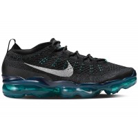 Женские Nike Air VaporMax 2023 Flyknit Black Rapid Teal Aquamarine Metallic Silver (W)