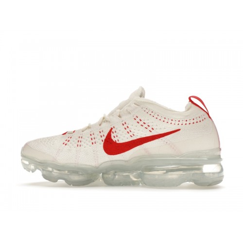 Nike Wmns Air VaporMax 2023 Flyknit Sail Track Red - женская сетка размеров