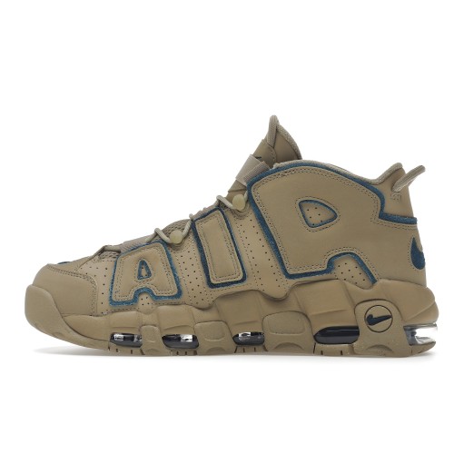 Кроссы Nike Air More Uptempo 96 Limestone Valerian Blue - мужская сетка размеров