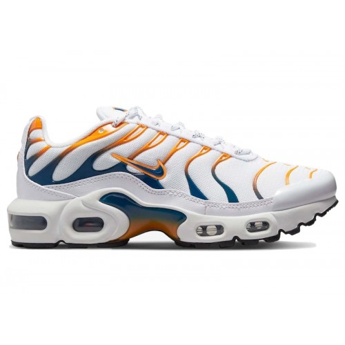 Кроссы Nike Air Max Plus Hiking White Kumquat Marina (GS) - подростковая сетка размеров