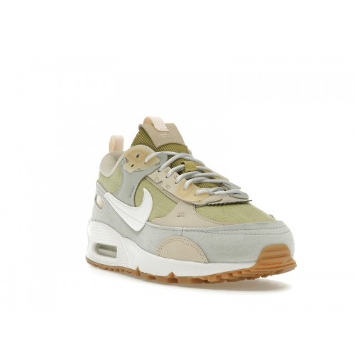 Кроссы Nike Air Max 90 Futura Buff Gold Light Green (W) - женская сетка размеров