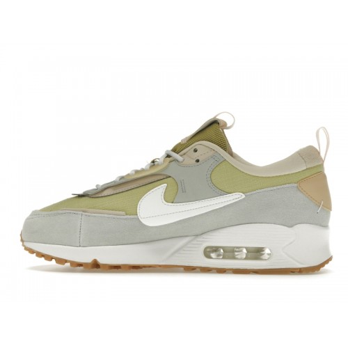 Кроссы Nike Air Max 90 Futura Buff Gold Light Green (W) - женская сетка размеров